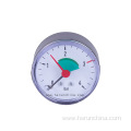 Adjustable window plastic pressure gauge